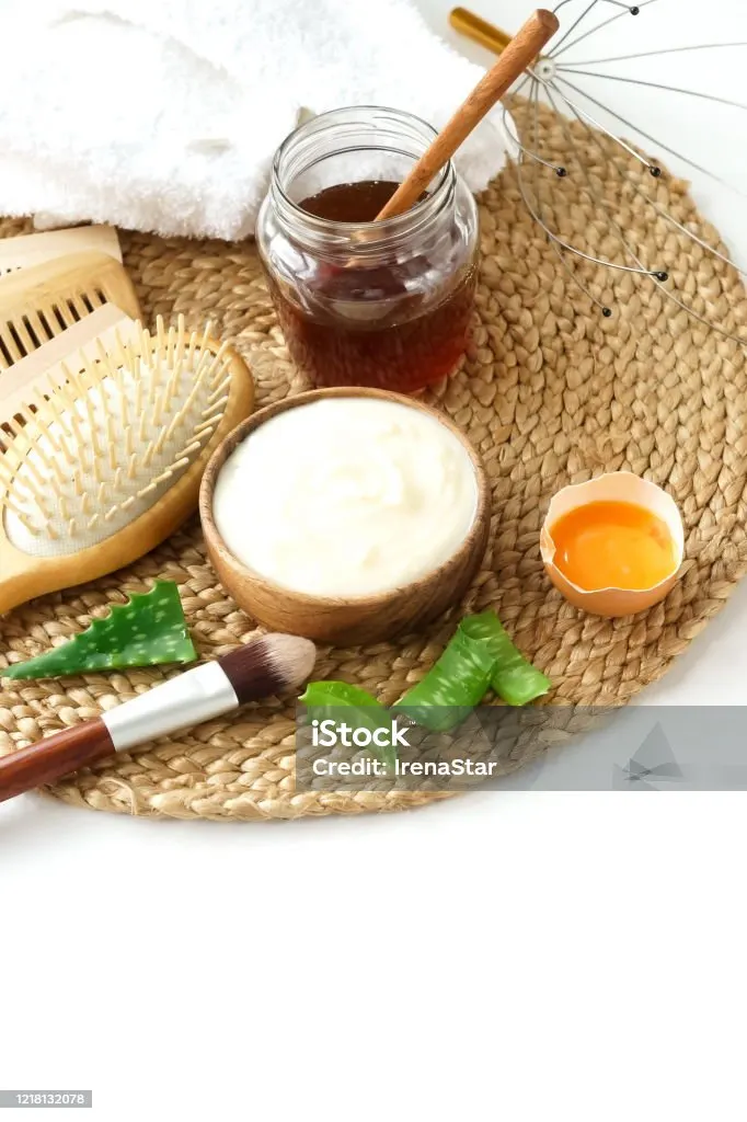 lidah buaya, telur dan madu
