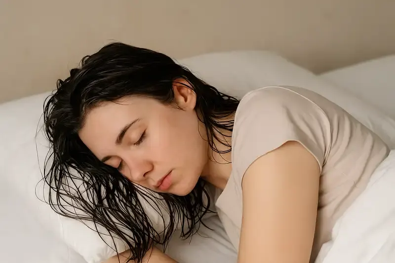 tidur saat rambut basah